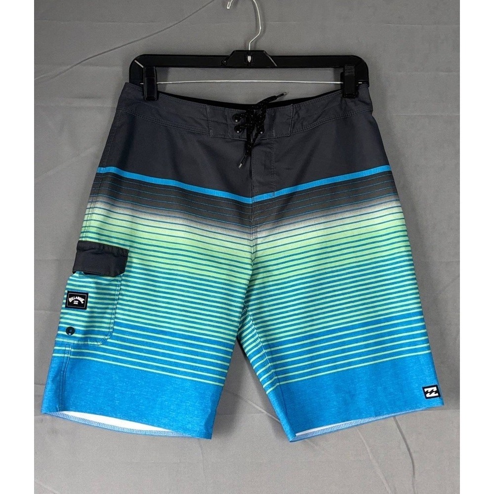 Billabong Junior All Day Pro striped trunk shorts Sz 29-30 Pool Summer‎ Beach
